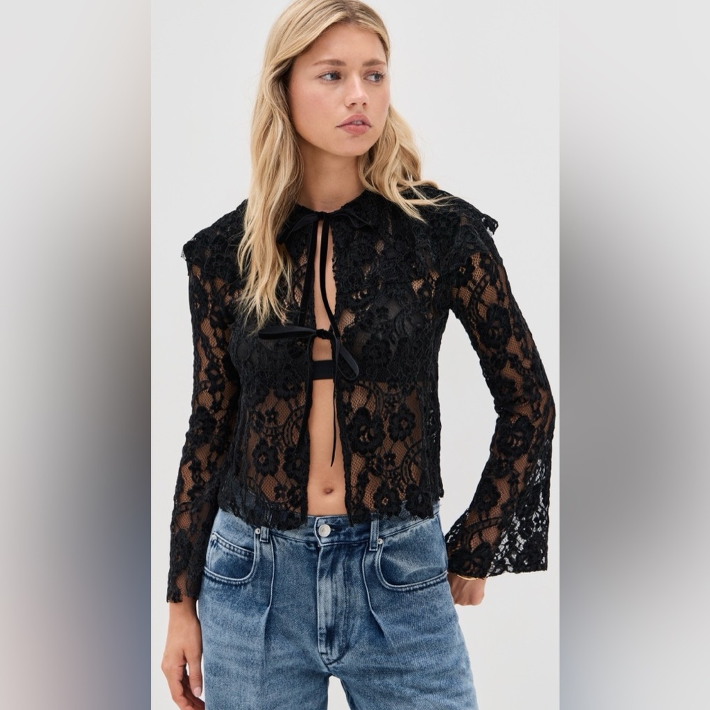 tolpa velvet lace wine blouse